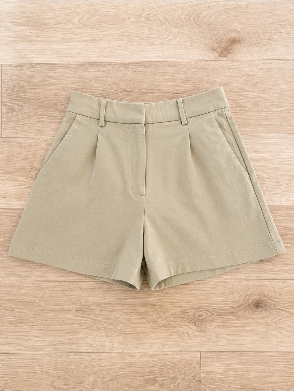 H&M Linen Blend Tailored Shorts Beige Women’s US 4 EU 36 High Rise